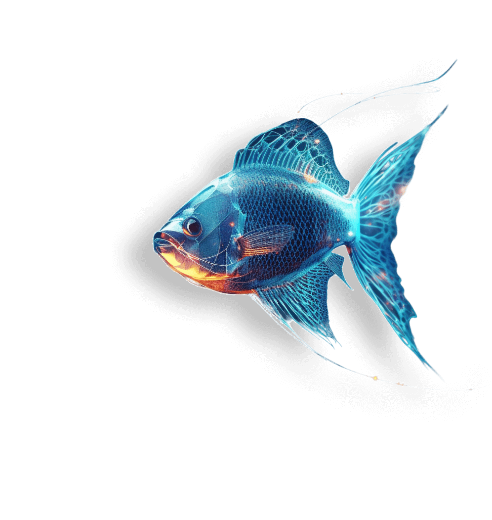 рыбка выплывает справа