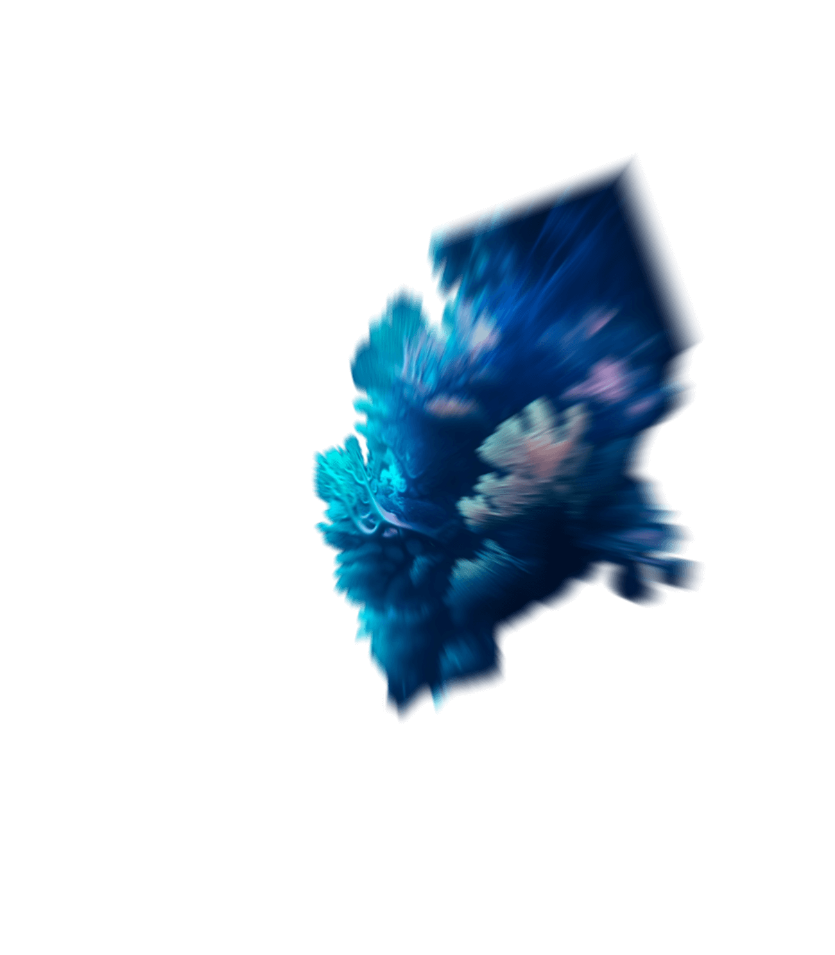 взрыв синего